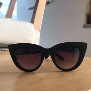 Quay Matte Black Cat Eye Sunglasses - “Kitti”